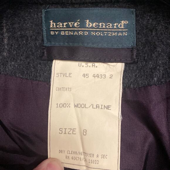 Women’s Sz 8 Harve Bernard wool coat - Picture 9 of 9
